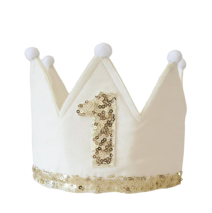1st Birthday Crown - Ivory