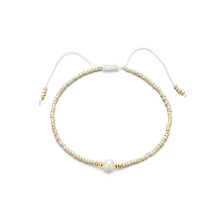 Pearly Bracelet: Beige