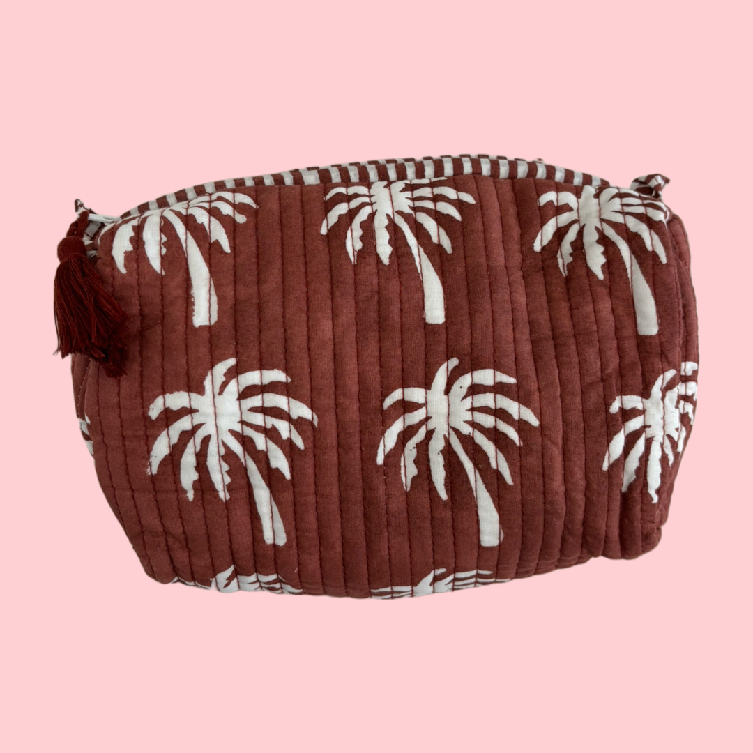 Indie Cosmetic Bag - Palm Tree Cacao