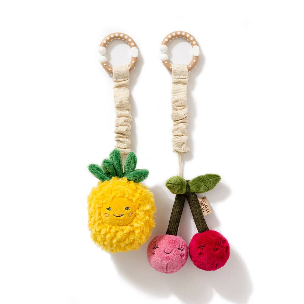 Stroller Toys 2pk- Pineapple & Cherries