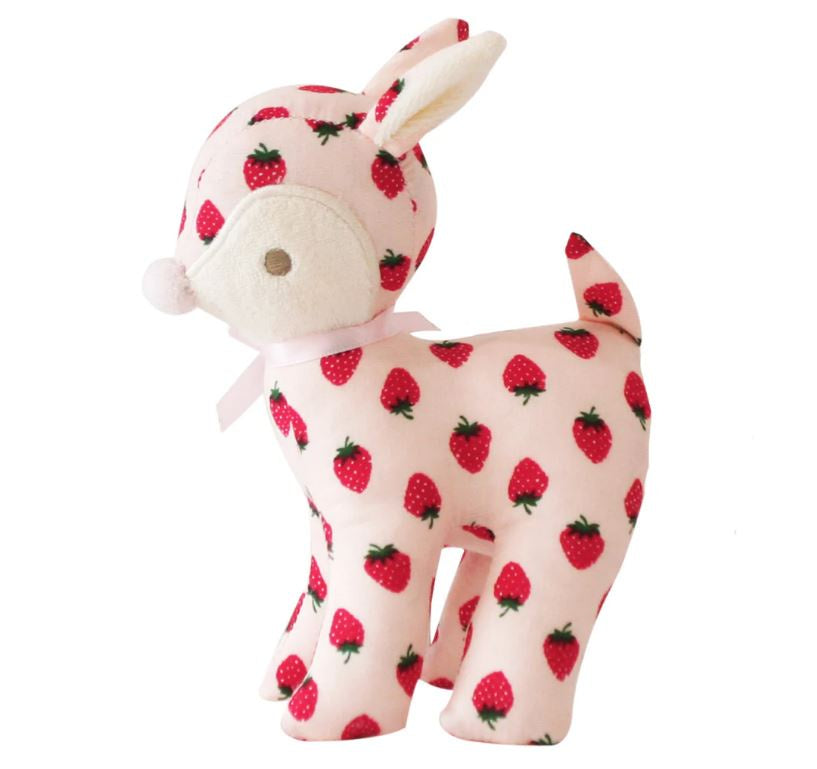 Baby Deer Rattle Strawberry