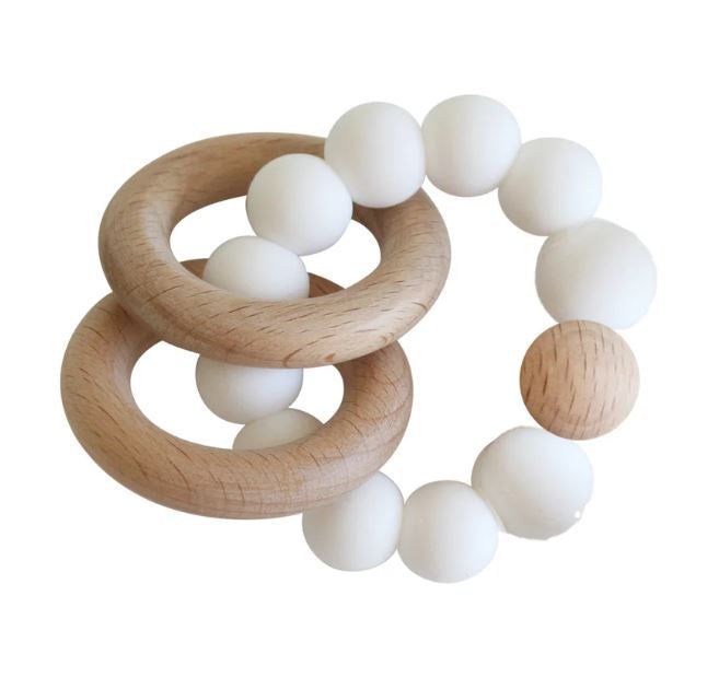 Beechwood Teether Rings Set - Milk