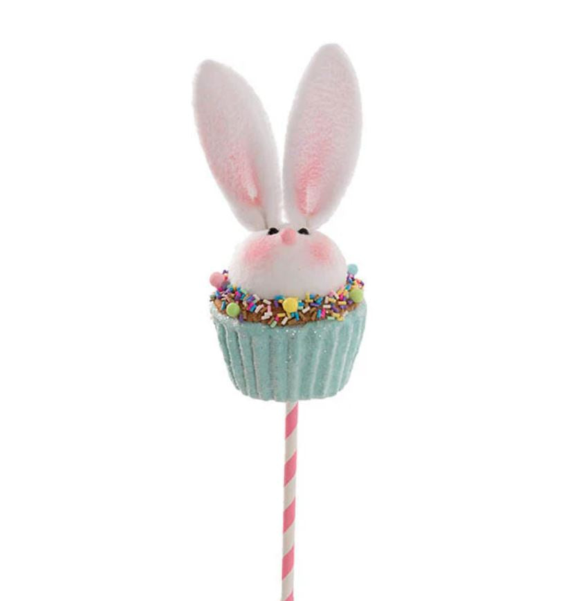 Bunny Cupcake Pick - Blue