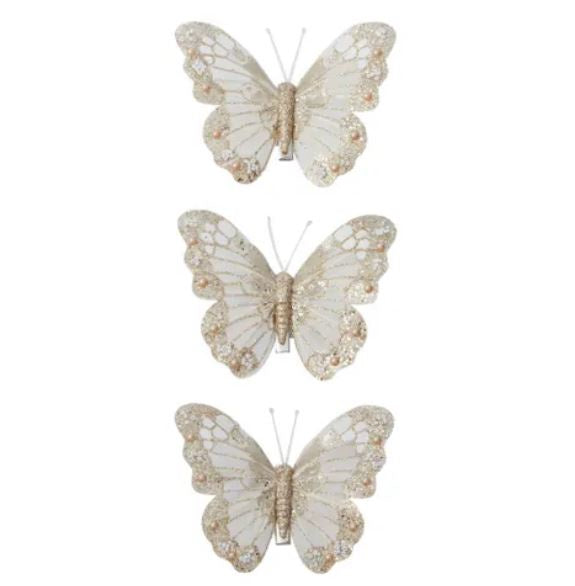 Butterfly Clip S/3 - Champagne