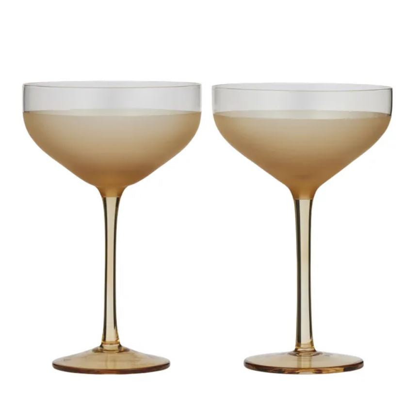 Hudson S/2 Coupe Glass - Amber