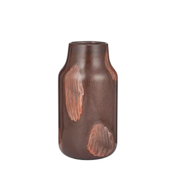 Kelsey Glass Vase - Black/Choc