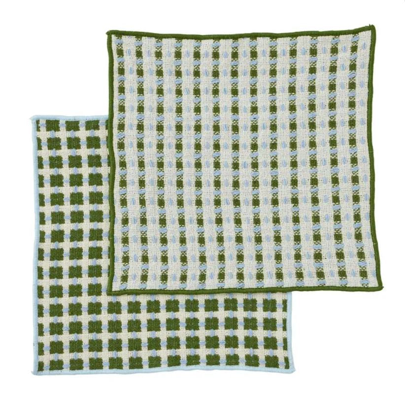 Kit Recycled Cotton Dishcloth - Set of 2 Olive