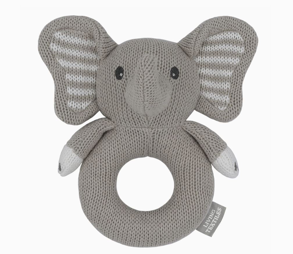 Mason The Elephant - Knitted Rattle