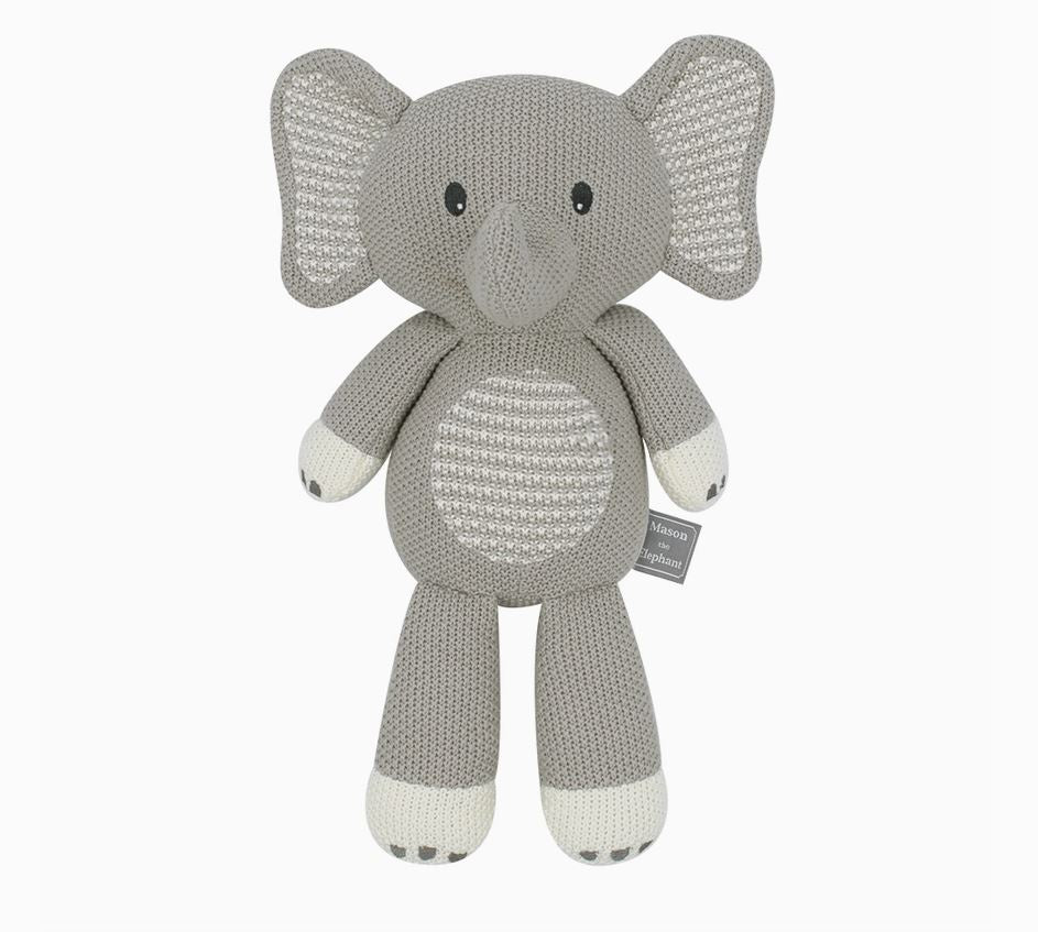 Mason the Elephant Knitted Toy
