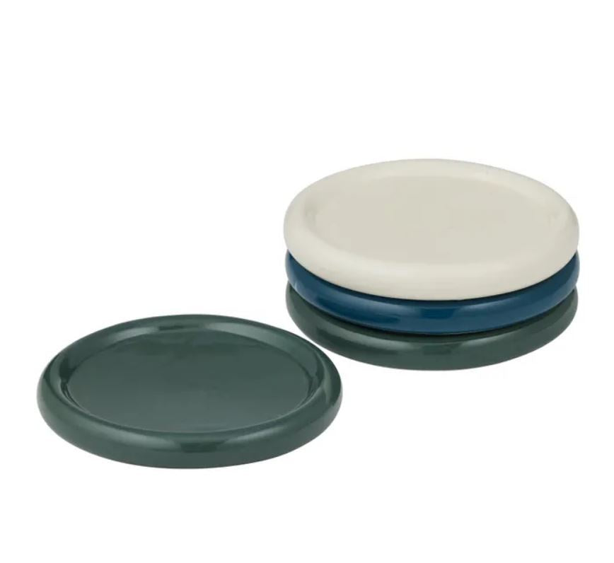 Orb Ceramic Coasters S/4 - Multi Teal