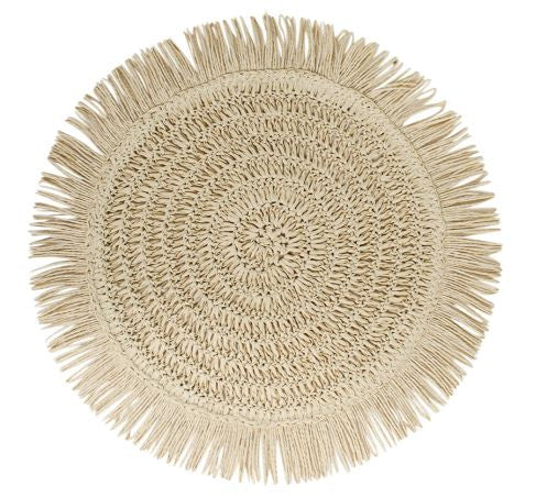 Placemat Fringe Bleach