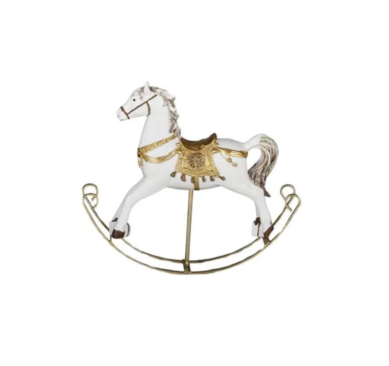 Rocking Horse - White/Gold