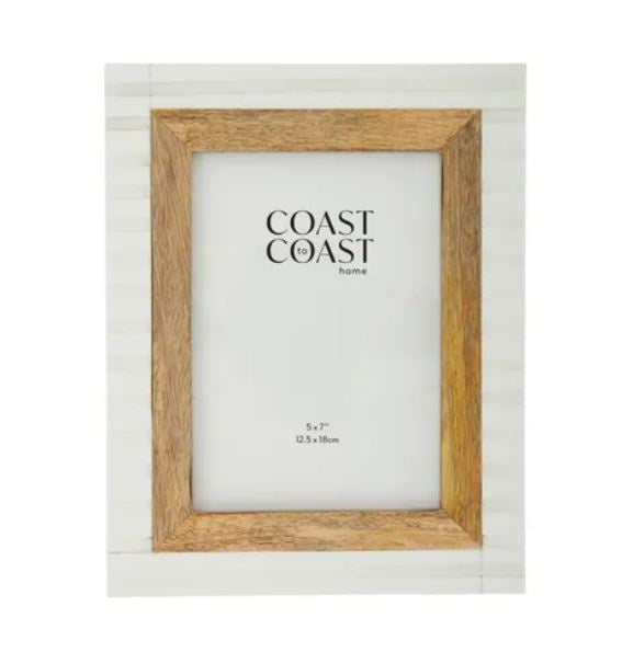 Slane Resin Frame 5x7 - Wht/Nat