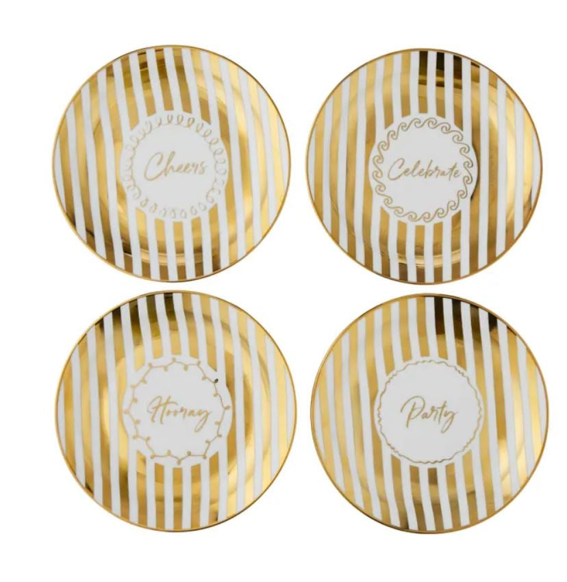 Ceramic Soire Plate - Gold