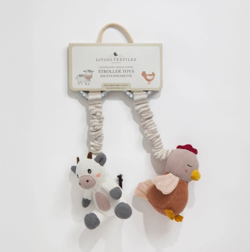 Stroller Toys 2pk - Cow Chicken
