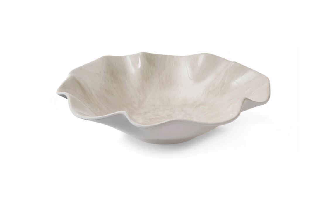 Tide Melamine Serving Bowl - Ivory
