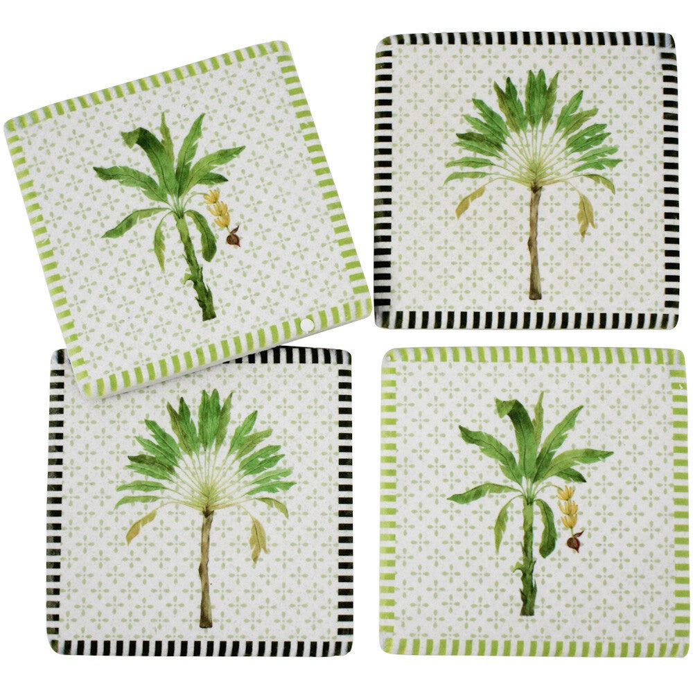 Coasters - Tropical Palm S/4