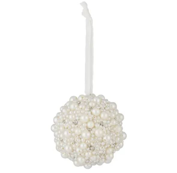 Beaded Ball Hanger w/ Pearls