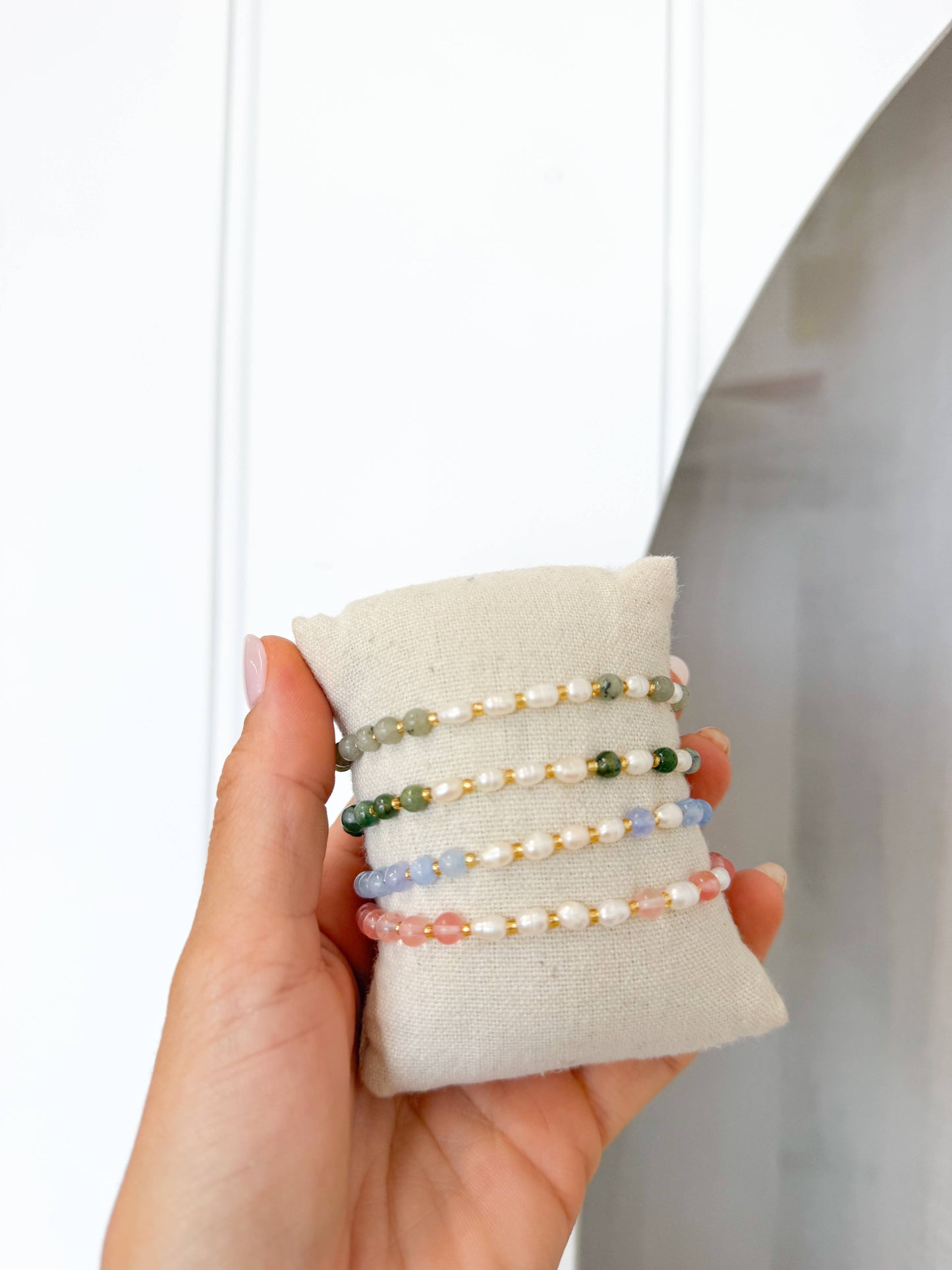 Freshwater Pearl Bracelet : Blue