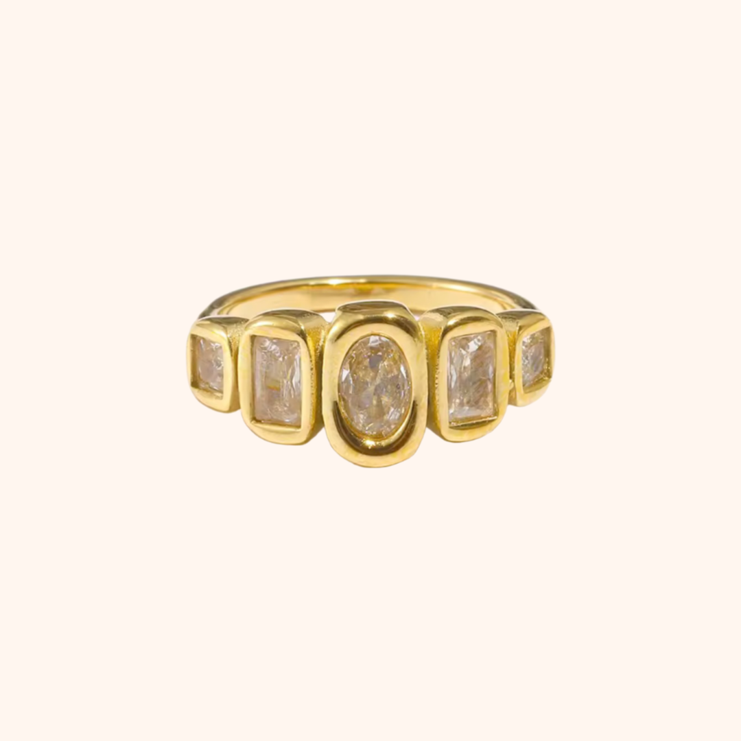 Bubble Bezel CZ Ring - Size 8