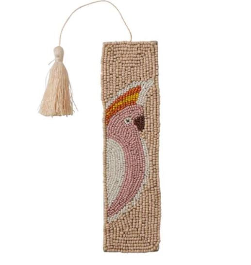 Ailsa Beaded Bookmark - Coral
