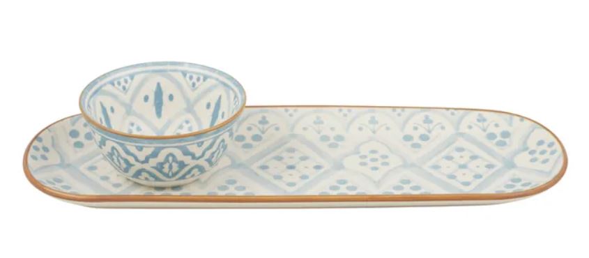 Aleah ceramic platter and bowl set