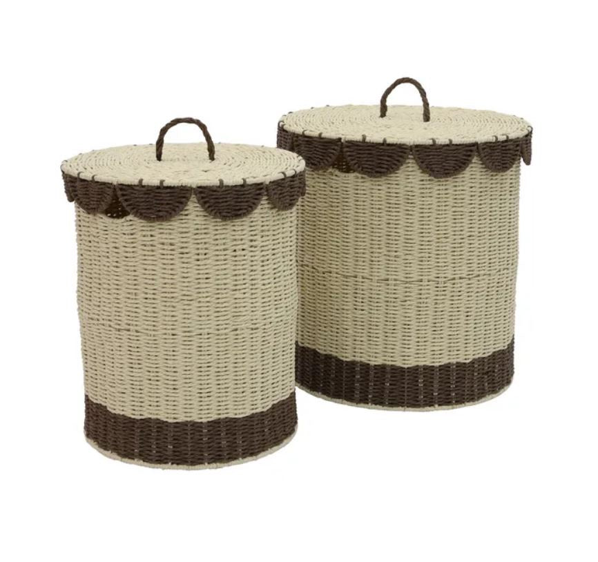 Apollo Paper Hamper - Natural/Chocolate