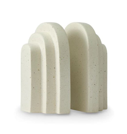Archer Oat Speckle Bookend Set