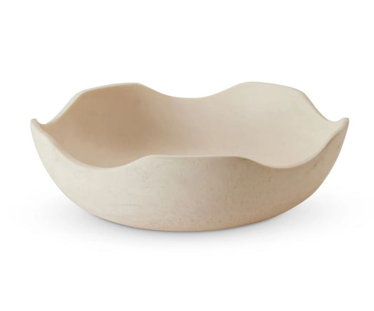 Aries Wavy Salad Bowl - Cream