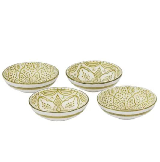 Ava Ceramic Dish S/4 - Olive