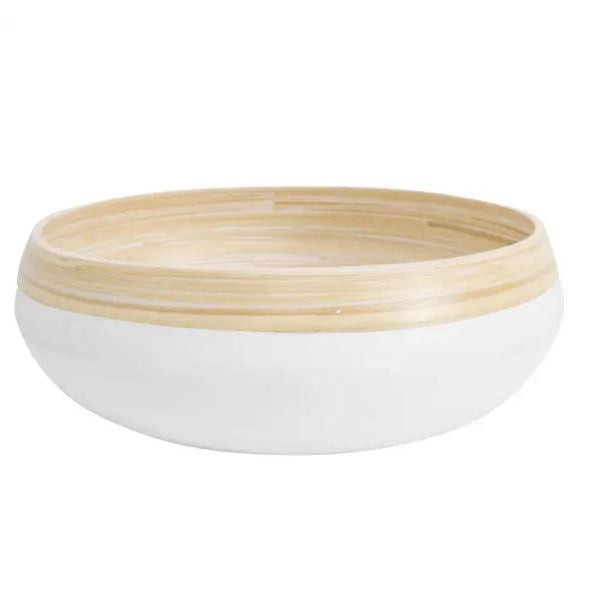 Bamboo Bowl Lrg -  Nat/white