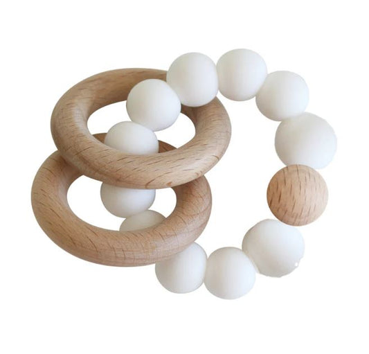 Beechwood Teether Rings Set - Milk