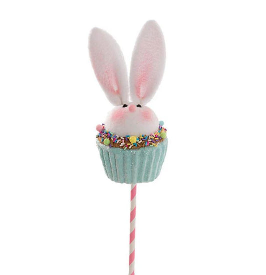 Bunny Cupcake Pick - Blue