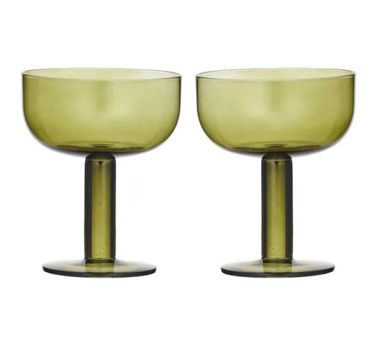 Canal S/2 Coupe Glass - Olive