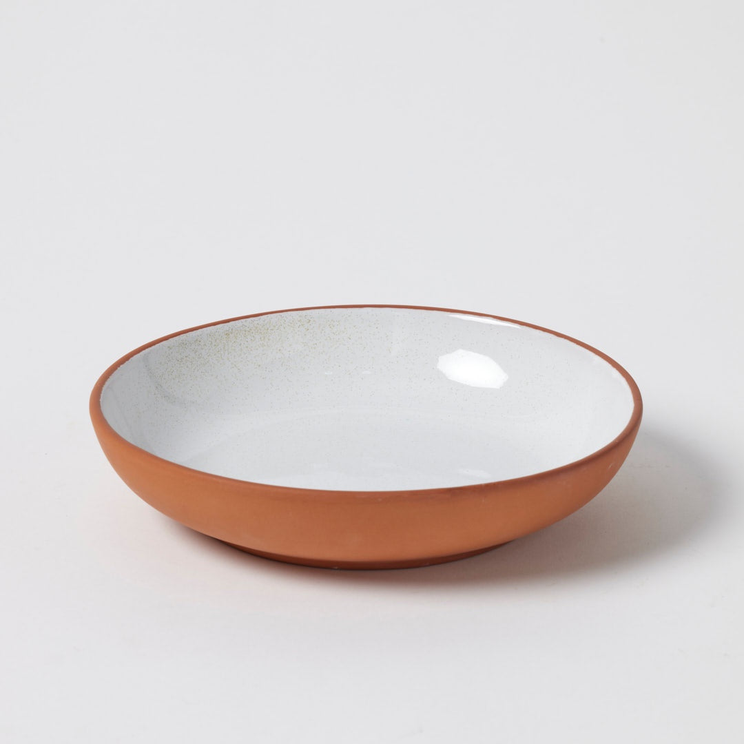 Casa Sol Medium Shallow Bowl – White