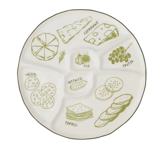 Deli Ceramic Divided Platter - Large