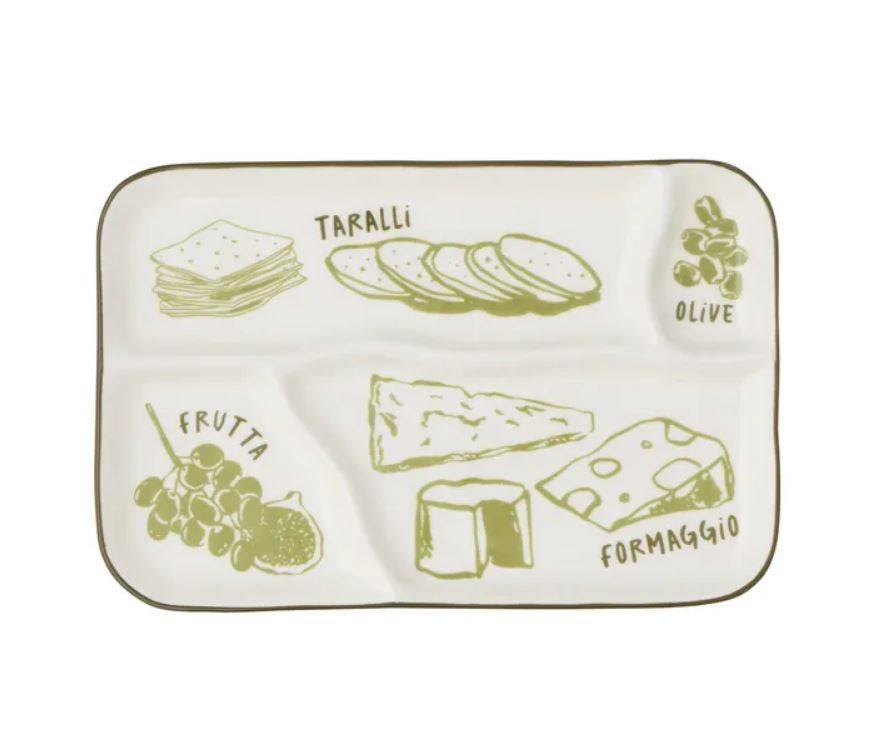 Deli Ceramic Divided Platter - Small