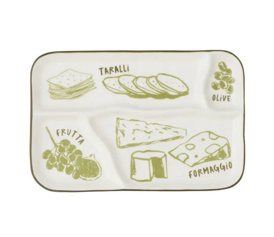 Deli Ceramic Divided Platter - Small