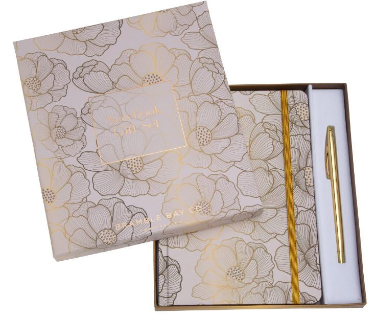 Notebook & Pen Set - Amber & Magnolia