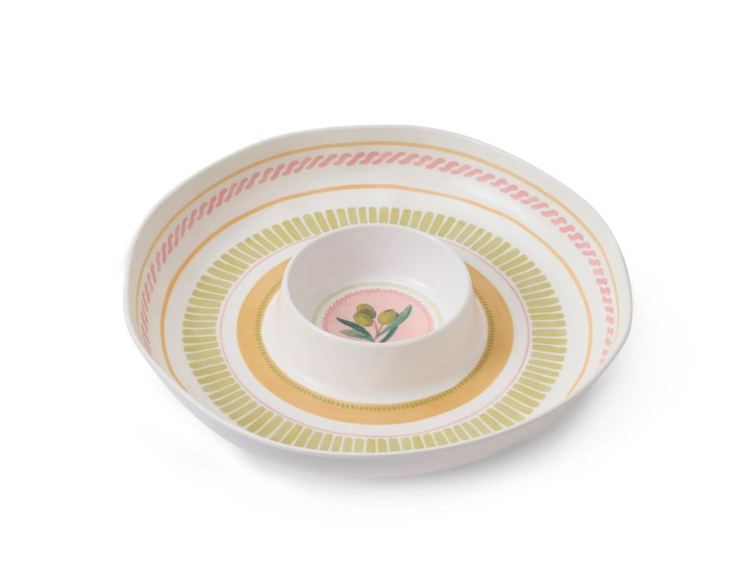 Fiesta Melamine Dip Chip Platter