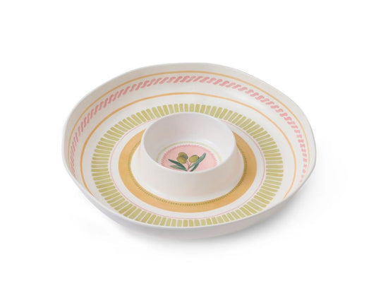 Fiesta Melamine Dip Chip Platter