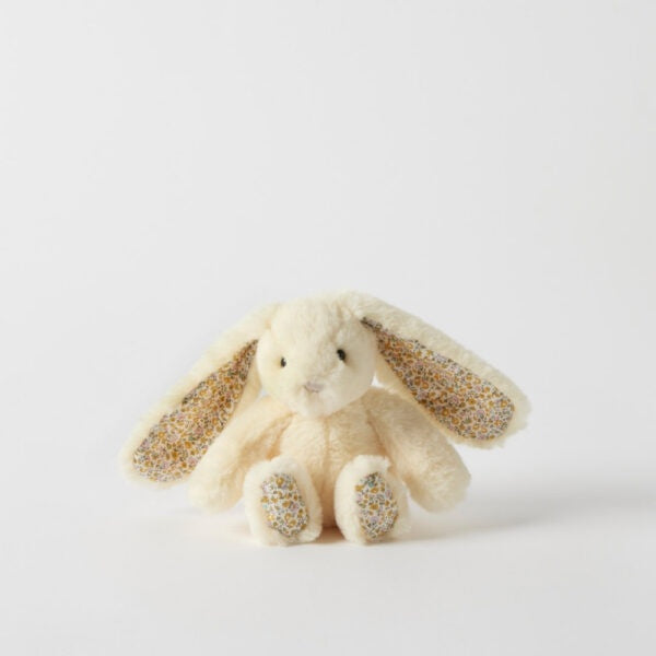 Floral Lemon Bunny Rattle