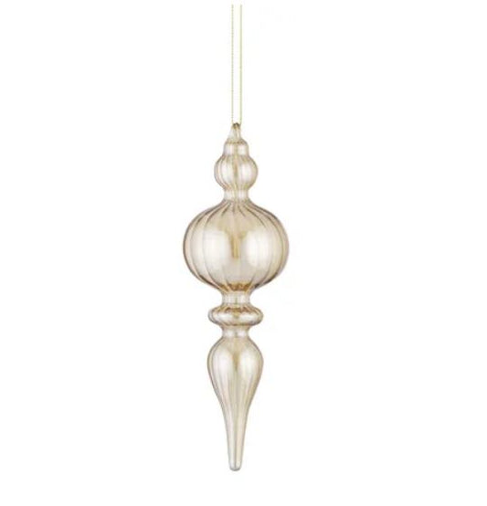 Glitter Glass Ornament - Gold