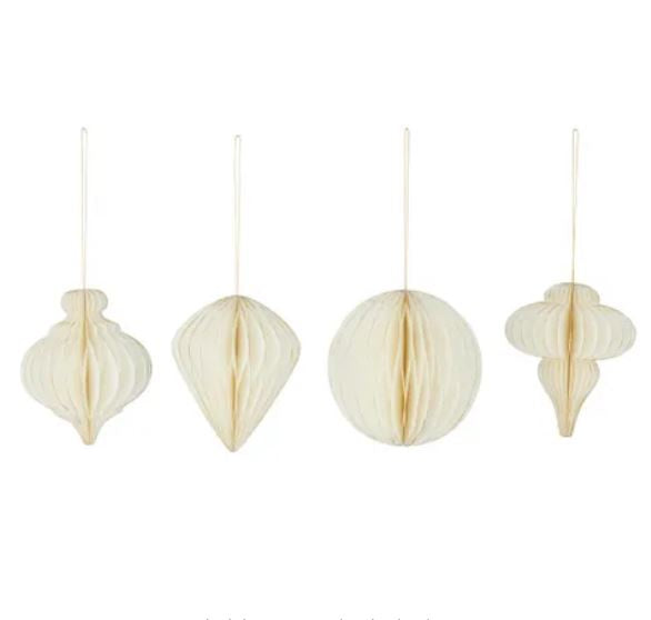Hanging Paper Decoration 12x12cm 4pk