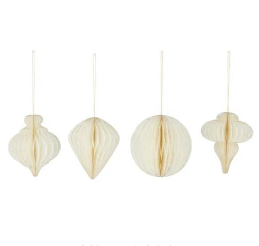 Hanging Paper Decoration 12x12cm 4pk