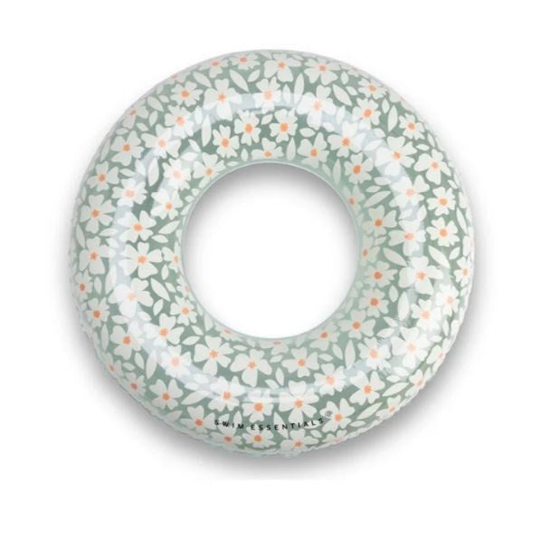 Inflatable Swim Ring - Florish Green, 90 cm