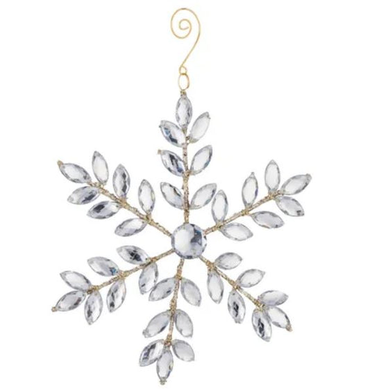 Jewelled Snowflake Acrylic 20cm - Silver