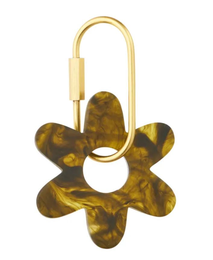 Kip Resin Flower Keyring - Pesto