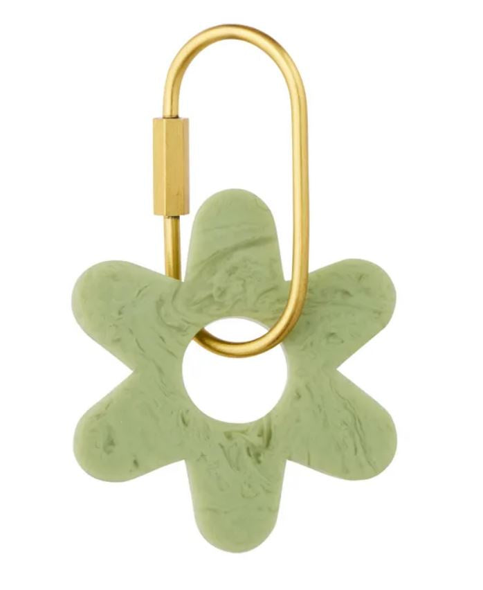 Kip Resin Flower Keyring - Pistachio