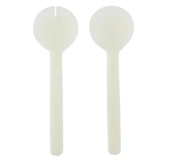 kip S/2 Resin Salad Servers - Ivory